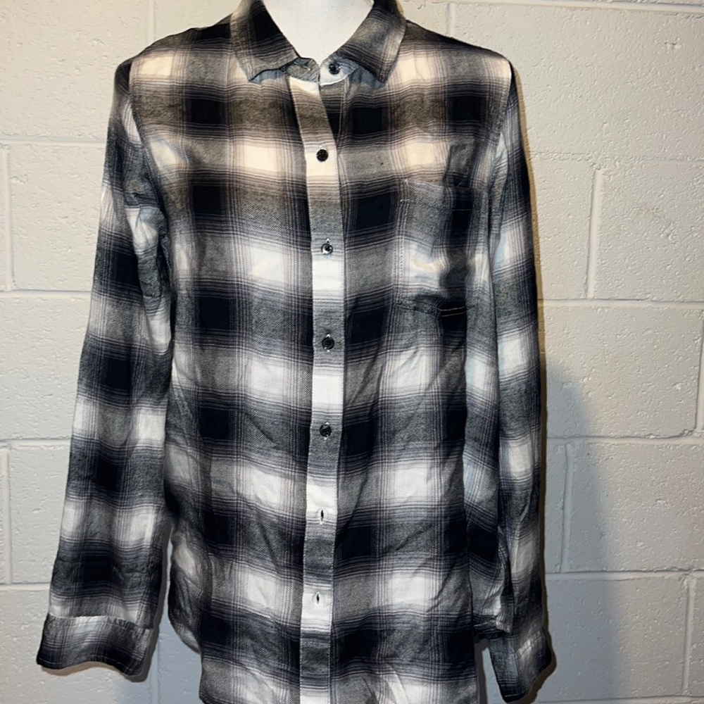 Lucky Brand black and white flannel